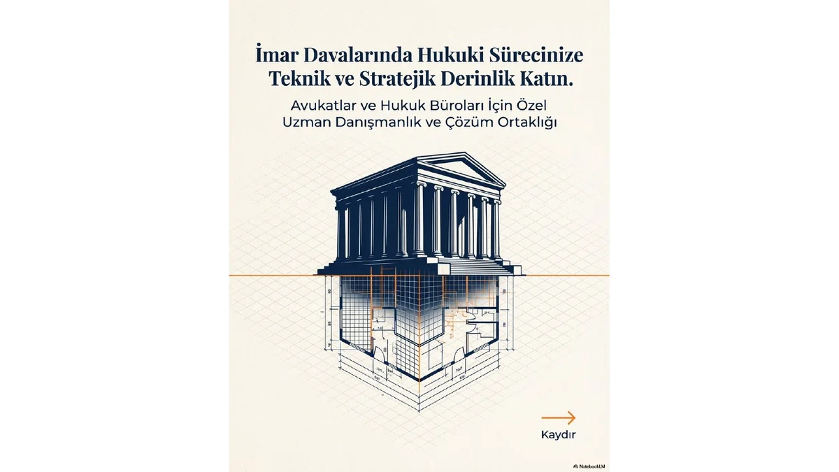 İmar davalarında teknik şehircilik stratejisi sunumundan kapak çalışması